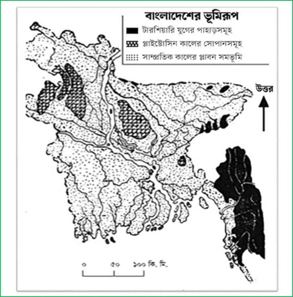 বাংলাদেশের ভূমিরূপ, ম্যাপ