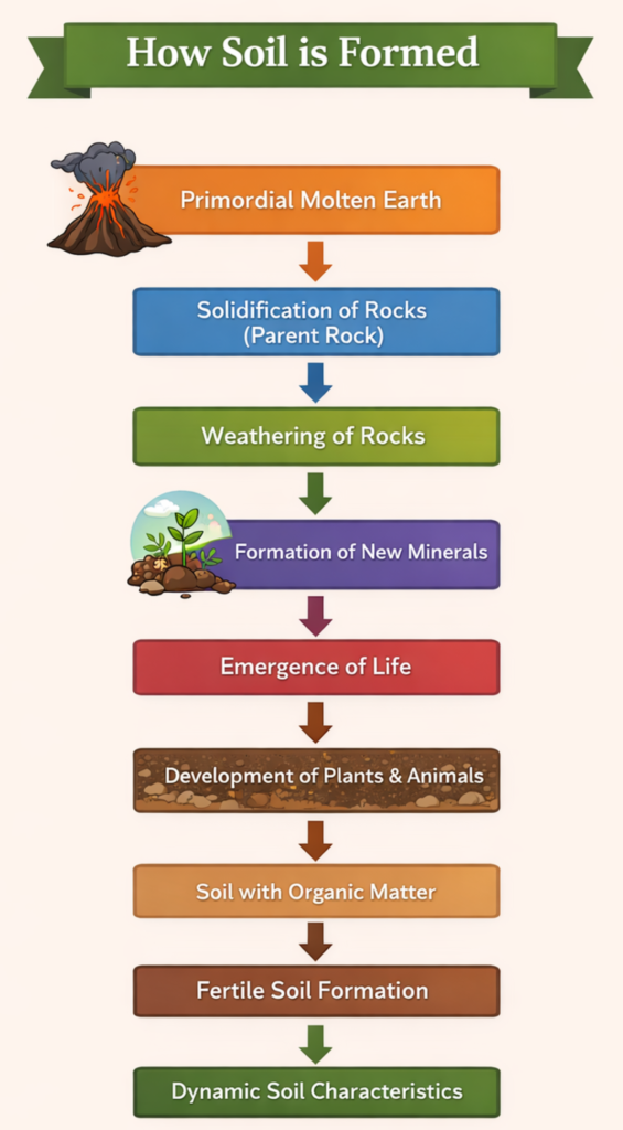 মৃত্তিকা সম্পর্কে ধারণা 3 মৃত্তিকা সৃষ্টি হলো যেভাবে - How Soil is Formed