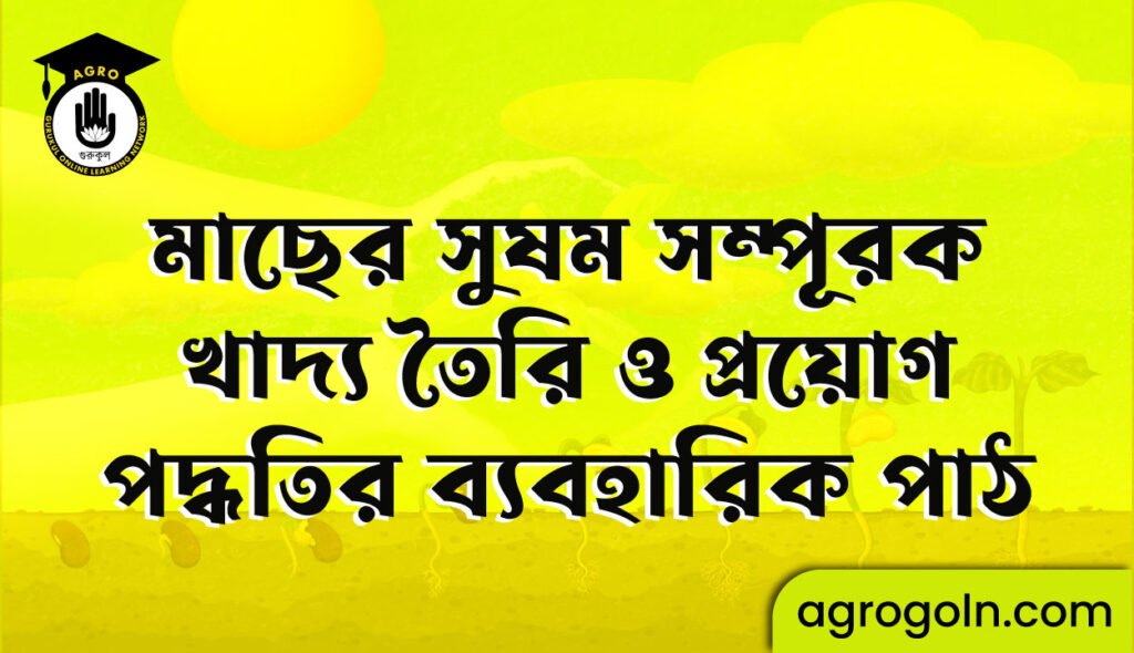 মাছের সুষম সম্পূরক খাদ্য তৈরি ও প্রয়োগ পদ্ধতির ব্যবহারিক পাঠ