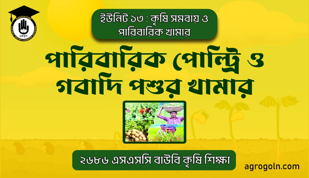 পারিবারিক পোল্ট্রি ও গবাদি পশুর খামার