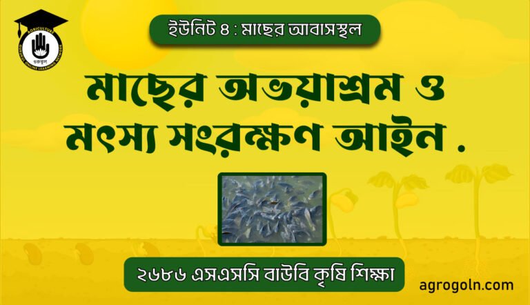 মাছের অভয়াশ্রম ও মৎস্য সংরক্ষণ আইন