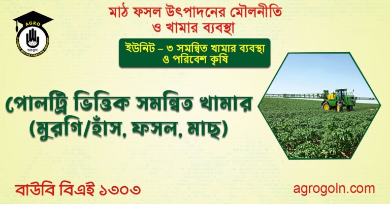 পোলট্রি ভিত্তিক সমন্বিত খামার (মুরগি/হাঁস, ফসল, মাছ)