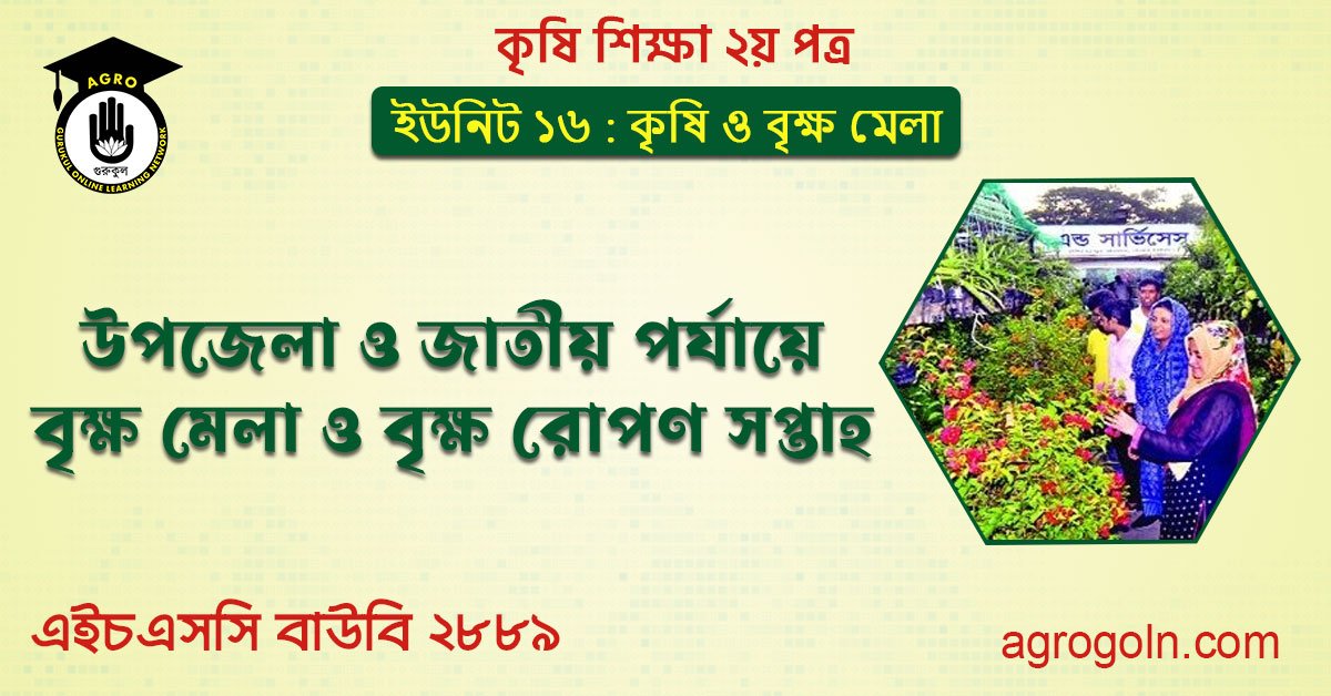 উপজেলা ও জাতীয় পর্যায়ে বৃক্ষ মেলা ও বৃক্ষ রোপণ সপ্তাহ