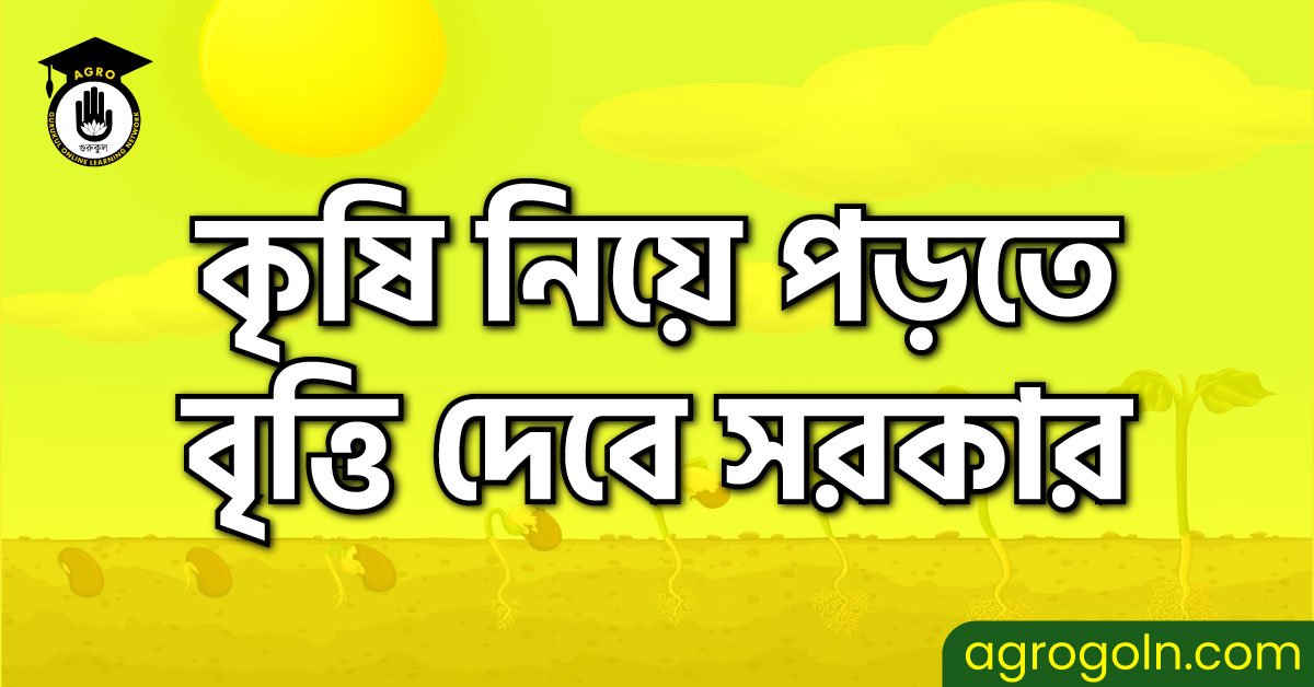 কৃষি নিয়ে পড়তে বৃত্তি দেবে সরকার