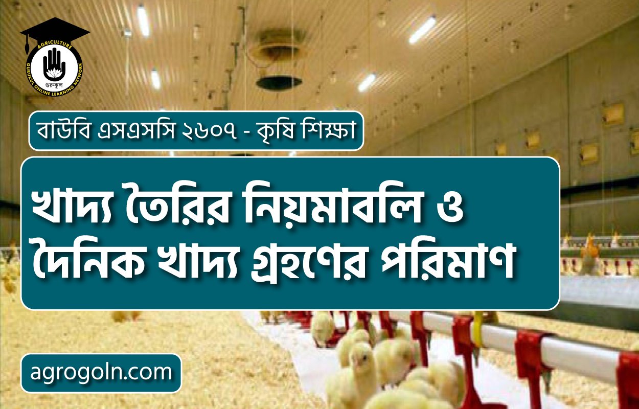 খাদ্য তৈরির নিয়মাবলি ও দৈনিক খাদ্য গ্রহণের পরিমাণ 1 খাদ্য তৈরির নিয়মাবলি ও দৈনিক খাদ্য গ্রহণের পরিমাণ