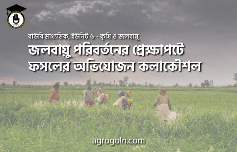 জলবায়ু পরিবর্তনের প্রেক্ষাপটে ফসলের অভিযোজন কলাকৌশল