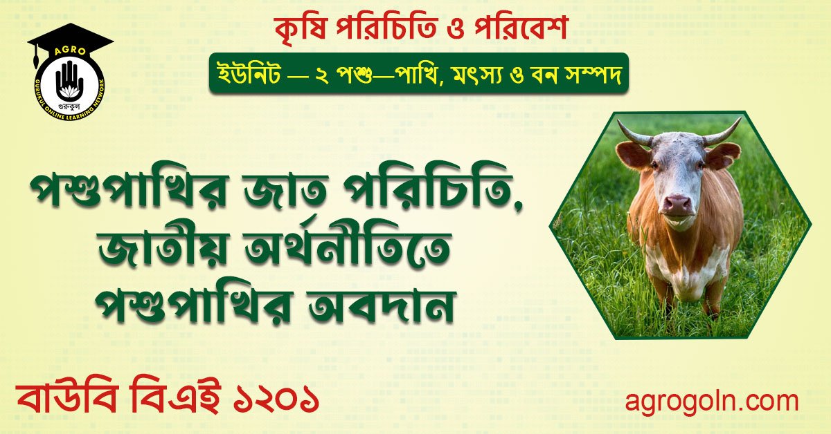 পশুপাখির জাত পরিচিতি, জাতীয় অর্থনীতিতে পশুপাখির অবদান