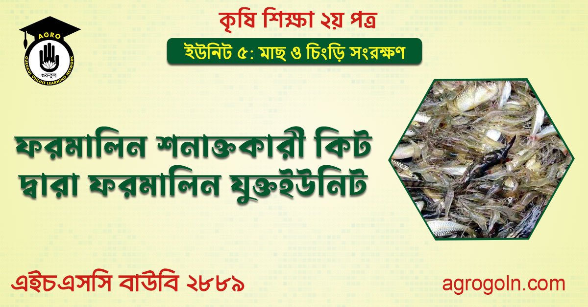 ব্যাবহারিক : ফরমালিন শনাক্তকারী কীট দ্বারা ফরমালিনযুক্ত মাছ শনাক্তকরণ 1 ব্যবহারিক : ফরমালিন শনাক্তকারী কিট দ্বারা ফরমালিন যুক্তইউনিট