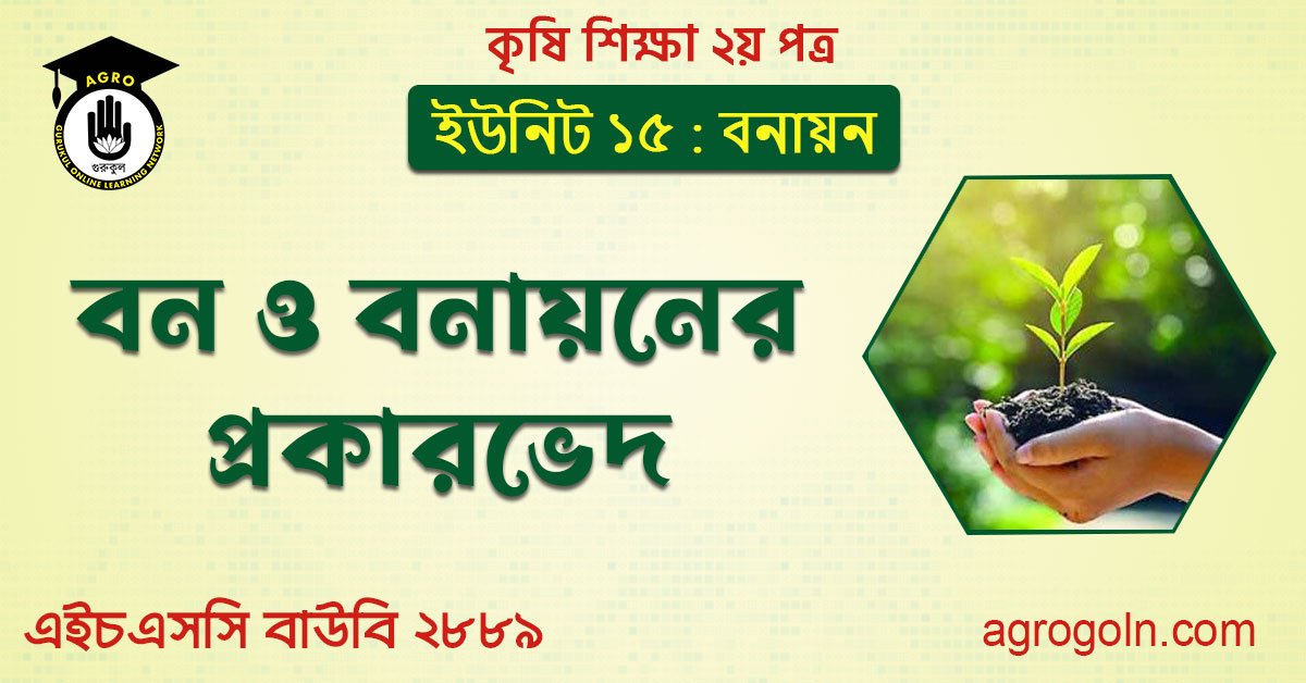 বন ও বনায়নের প্রকারভেদ