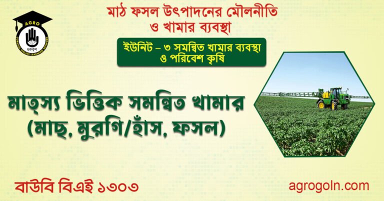 মাত্‍স্য ভিত্তিক সমন্বিত খামার (মাছ, মুরগি/হাঁস, ফসল)