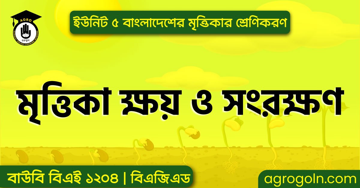 মৃত্তিকা ক্ষয় ও সংরক্ষণ