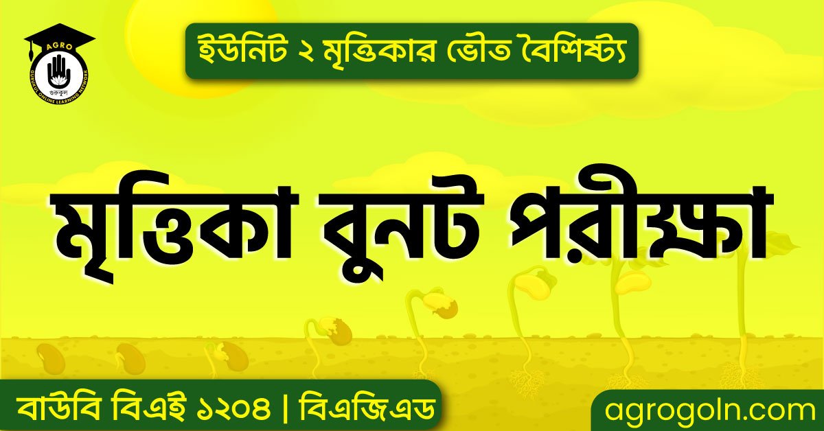 মৃত্তিকা বুনট পরীক্ষা