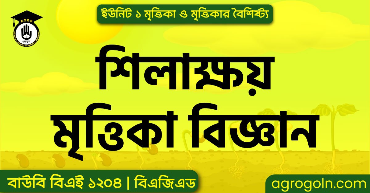 শিলাক্ষয় মৃত্তিকা বিজ্ঞান