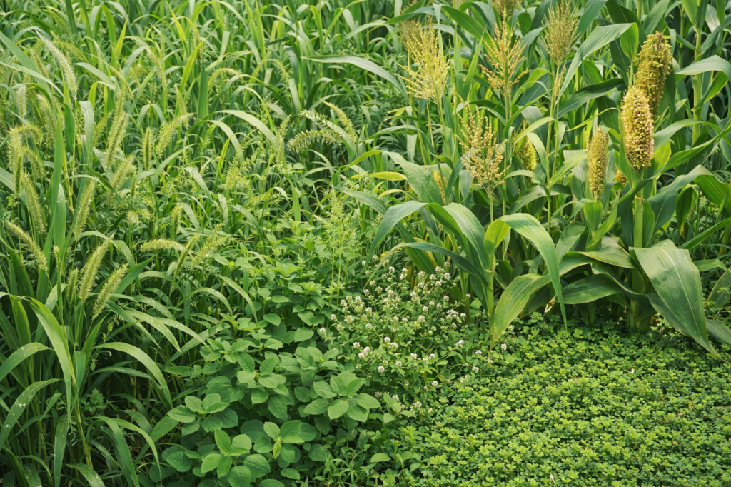 ১০ শতাংশ জমিতে গবাদিপশুর খাদ্য